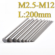 High Speed Steel White Steel Bar M2.5-M12 * L200mm White Steel Bar Round Turning Tool Round Bar (ML-