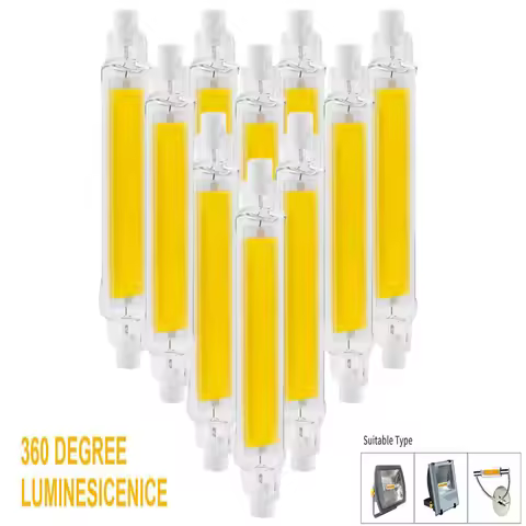 R7S LED Glass Tube 78MM 15W 20W COB Bulb 118MM 30W 40W R7S Corn Lamp J78 J118 AC220V 110V Replace Ha