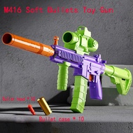 Gravity-Assembled Carrot Gun M416 Toy Gun, Continuous-Fire Shell-Ejectable Children's Soft Bullet Gu