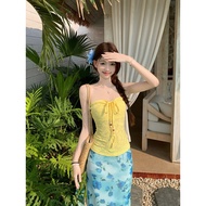 YELLOW STRAP BLOUSE