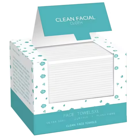 50pcs 26X30cm Thick Disposable Face Towels, Wet and Dry Use Facial Towelettes,Facial Towels for Make
