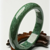 DQ Jewelry Women Natural Emerald Jade Bangle Bracelet Mother's Gift