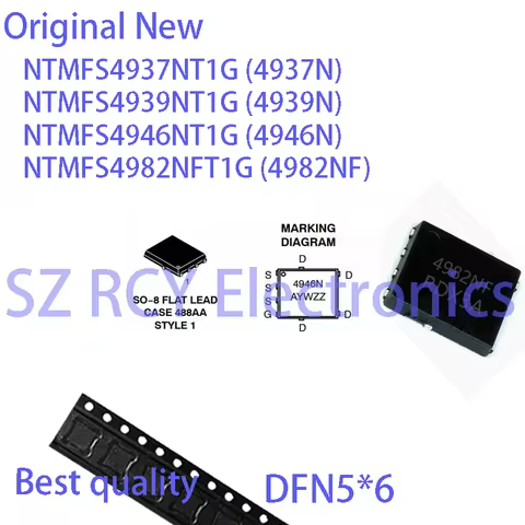 10PCS NTMFS4937NT1G 4937N NTMFS4939NT1G 4939N NTMFS4946NT1G 4946N NTMFS4982NFT1G 4982NF NTMFS4937N N