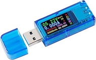 JESSINIE AT34 Battery Tester USB 3.0 Voltage Tester IPS Color Display 3.7-30V Voltage Meter 0-4A AMP