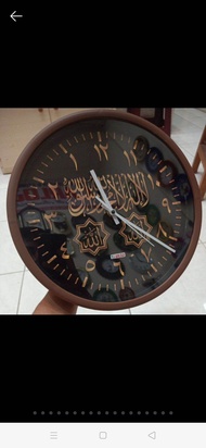jam Dinding Tawaf pakai kaca/jam dinding putar ke kiri / jam dinding thawaf kaligrafi hijayah / jam