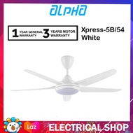 Alpha Cosa Xpress 54'' Ceiling Fan 5 Blades Xpress-5B/54 with Remote Control & LED Lights AC Motor X