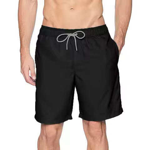 Men's Sports Casual Beach Swimwear Shorts Summer High Waist Pockets Drawstring Dry Quick Short Pants