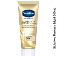 PRODUK TERLARIS! Vaseline Healthy Gluta Hya Serum UV Lotion Flawless Bright 200mL Burst Hyaluron Vit
