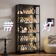 全新包送貨 輕奢帶燈實木玻璃門展示櫃 手辦盲盒模型防塵儲物收納設計櫃 new# 帶燈展示櫃# 手辦模型櫃# 輕奢收納櫃 new# LED Display Cabinet# Figure Model C