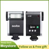 maystoree-my Godox iA32 On Camera Flash GN15 Speedlite Adjustable Head 8 Power Levels Manual/ Auto M