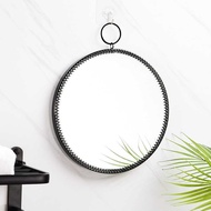 LdgBathroom Mirror Wall-Mounted Iron Toilet Dressing Mirror Decorative Mirror Hanging Desktop Cosmetic Mirror Wall-Mount
