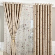 Uv Protection Curtain Bird Pattern Window