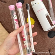 Cute Cartoon Kitty Soft Toothbrush Children Adult Universal Travel Portable Bamboo Charcoal Filament