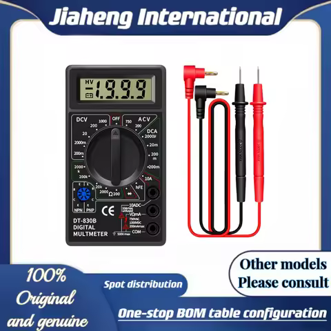 DT830B AC/DC LCD Digital Multimeter 750/1000V Voltmeter Ammeter Ohm Tester High Safety Handheld Mete