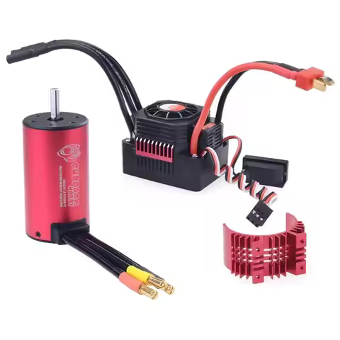 SURPASS HOBBY KK Waterproof Combo W/Heat Sink 80A ESC 3665 2900KV Brushless Motor For RC 1/10 Car