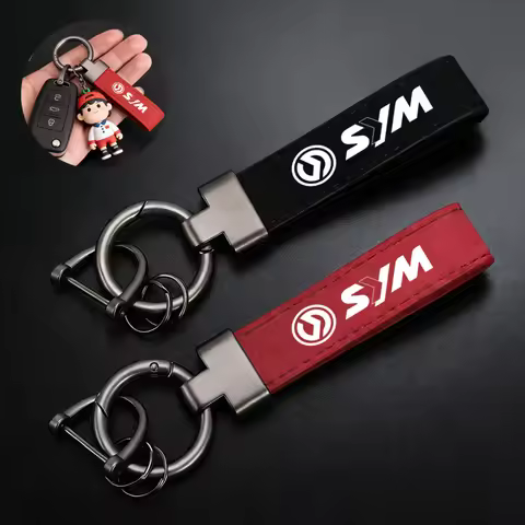 Alloy Keyring car Suede Leather Keychain For SYM JOYRIDE S 125i 200i 300i RV250 EVO250I DRG158 JET-X