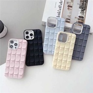 CASE FOR SAMSUNG A71 A72 A73 S23ULTRA S24ULTRA CASING 3DLATTICE CUBIC MOTIF CUBE CHOCOLATE