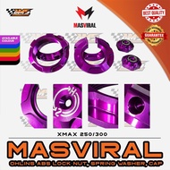 XMAX 250/300 MASVIRAL OHLINS ABS UPPER LOCK NUT, BOTTOM SPRING WASHER, ADJSUTER CAP