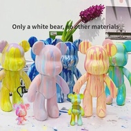 DIY Fluid Bear Sculpture Handmade Bearbrick Doll Ornaments Violent Bear Graffiti Painting Parent-chi