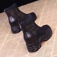 women boots shoes women boots boots Martin Boots Women Genuine Leather Breathable Mesh Hollow Martin