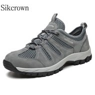Plus Size48 Light Gray Hiking Shoes Summer Man Mesh Breathable Men Sport Shoes Outdoor Jogging Trekking Sneakers Mountain Shoes