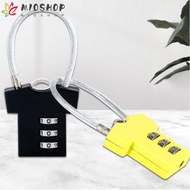 MIOSHOP Password Lock, Cupboard Cabinet Locker Padlock Steel Wire Security Lock, Multifunctional 3 Digit Mini Aluminum Alloy Suitcase Luggage Coded Lock