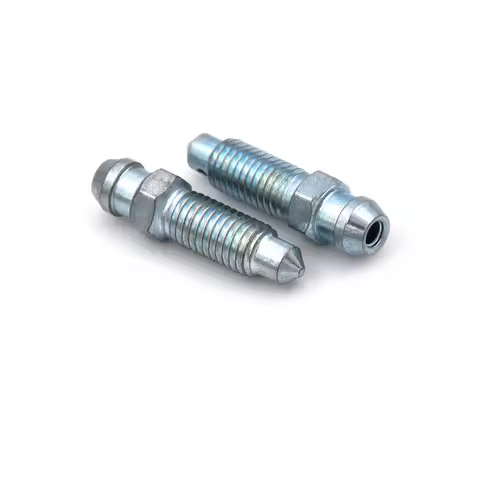 4Pcs M7 x 1.0mm Automobile, Motorcycle Brake Pump Brake Caliper Steel Bleed Screw Nipple