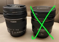 Canon 10-18mm 鏡頭(左)