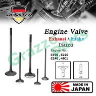 (4pc) Münster Engine Valve EX (32.0mm) / IN (38.0mm) for Isuzu Truck Elf Luv Trooper 1.9 2.0 2.2 2.4