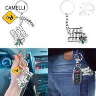CAMELLI Game PS4 GTA5 Keychain, GTA V Grand Theft Auto 5 Star Muti Key Holder, Car Pendant Keyholder
