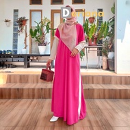 Deriana Project Gamis Cantik Muslimah Bahan Lacos Syahira Dress