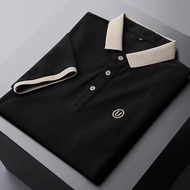 M-5XL Korean Summer Plus Size Loose Fashion Plain Short Sleeved Polo Shirt Men