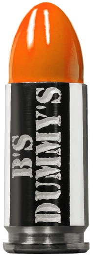 B's Dry Fire Snap Caps - A.K.A. B's Dummy's - Dummy 9mm Luger Training Caps (5 Pack) (Orange Nickel)