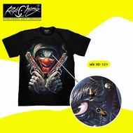 ROCK CHANG 3D121 Luminous Round Neck T-Shirt