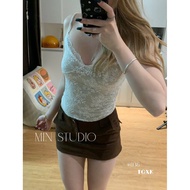 [RETURN AFTER 3-7N] NUDE LACE 2-LAYER BRA WITH SEXY SINKING PATTERN LINING MIN STUDIO STANDARD