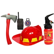 ❃Simulation Fire Fighting Toy Suit Children Firefighter Fireman Cosplay Kit Helmet Extinguisher ☞❈