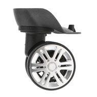 [mojotorw7] 1 Pair Dual Roller Swivel Suitcase Luggage Casters Replacement Wheels for Travel Baggage