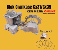 Blok Seher Piston Crancase + Seher Mesin Potong Rumput 4Tak Gx 35 Model Honda 435