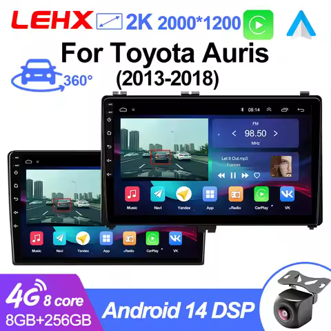 LEHX L6Pro 8Core 4G 5G WIFI DSP 2 din Android 14 Car Radio Multimedia For Toyota Auris 2013-2018 2Di