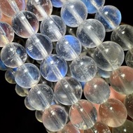小精品天然藍月光石月亮石6.5m-9mm水晶人緣桃花提升魅力值