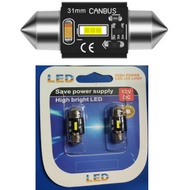 JYK YJ LED CANBUS 2pcs 10x31 3 LED SJ-3030 3106A WHITE ROOM LAMP BOOT LAMP LED BULB (2 PCS)