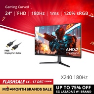 PRISM+ X240 (1500R) 24 180Hz 1ms Curved FHD [1920 x 1080] Adaptive Sync Ready Gaming Monitor