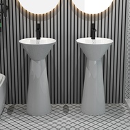 Bathroom Pedestal Basin Ceramic Integrated Washbasin Floor-Standing
