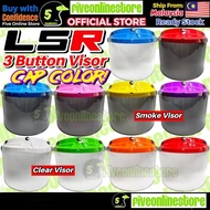 LSR Visor 3 Button Cap Colour Clear / Smoke Visor Helmet MHR MS88 SGV APOLO Steng Helmet Cap Pink Pu