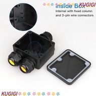 KUGIGI Terminal Box Outdoor Wire Connector 3 Way IP68 Tee 1 In 2 Out With Terminal