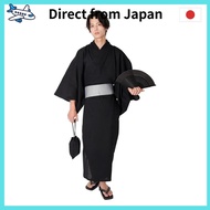 GRADE Yukata Men's 202 Model 6 Piece Set (Yukata Obi, Inner Sash, Drawstring Fan, Geta) One-touch Ob