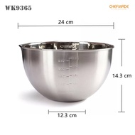 Chefmade 20 / 24cm Stainless Steel kitchen Household Round Egg Bowl Mixing Basin Cream Pot