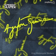 Ready Stock Ayrton Senna Ayrton Senna F1 Racer Signature Sticker Body Windshield Decoration Sticker