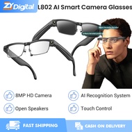 L802 Smart Glasses AI Camera Glasses 8MP Shooting + Real-time Translation 1200P Anti-Shake + AI Reco