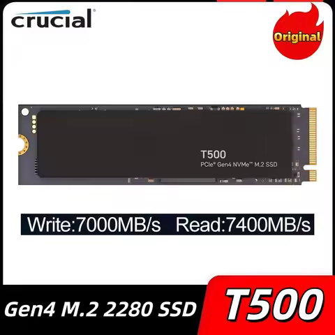 Original Crucial T500 1TB Gen4 NVMe M.2 SSD 1T Internal Gaming SSD Up to 7300MB/s For Laptop Desktop
